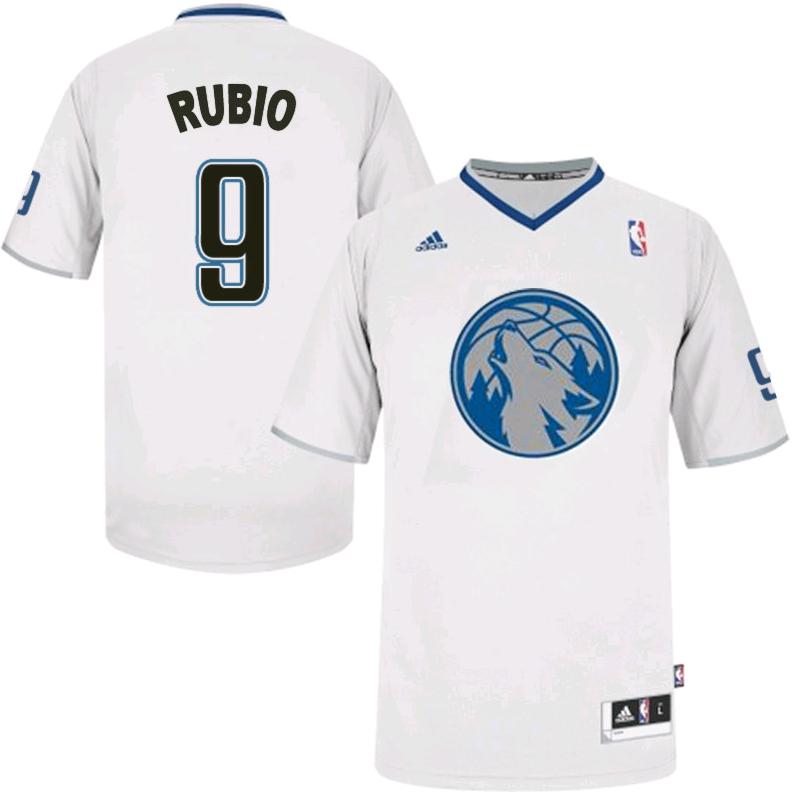 Men's  Timberwolves #9 Ricky Rubio 2013 Christmas Day Jersey